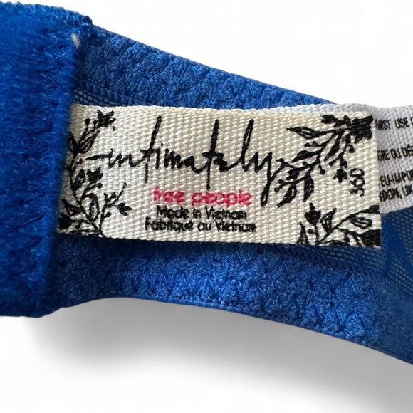 Free People Intimately Vex Mesh Triangle Underwire Bra in Blue, Size 36D NWT - Picture 4 of 7